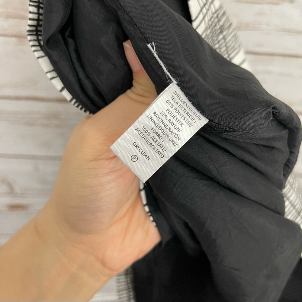 Loft Black White Patterned A-line Career Skirt - Picture 4 of 4